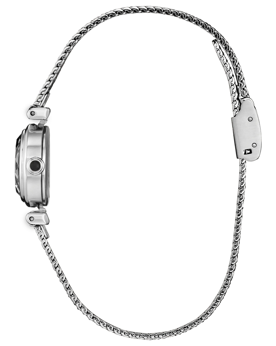 Citizen Ladies Eco-Drive Fio Round Dress/Classic Silver-Tone Stainless Steel Case, Silver-Tone Stainless Steel Bracelet, Light Blue Dial, WR 30M