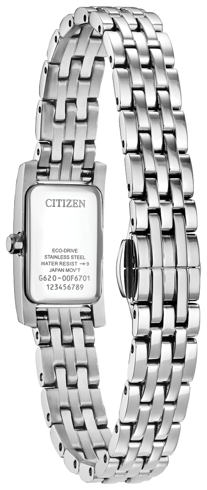 Citizen Ladies Eco-Drive Petite Palidoro Dress/Classic Silver-Tone Stainless Steel Case, Silver-Tone Stainless Steel Bracelet, Pink Mother of Pearl Dial, WR 30M