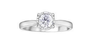 Ladies 10 Karat Gold Illuminaire Diamond Solitaire 1=0.50CT