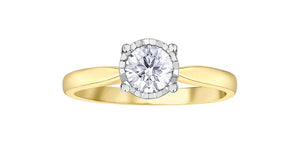 Ladies 10 Karat Gold Illuminaire Diamond Solitaire 1=0.50CT