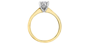 Ladies 10 Karat Gold Illuminaire Diamond Solitaire 1=0.25CT