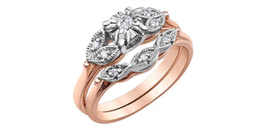 Ladies 10KTRW Engagement Ring 1=0.06CAN 4=0.04CT