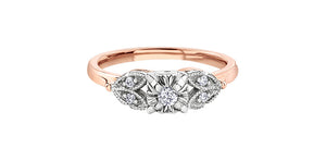 Ladies 10KTRW Engagement Ring 1=0.06CAN 4=0.04CT