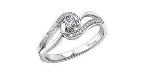 Engagement Ring 10 Karat White Gold