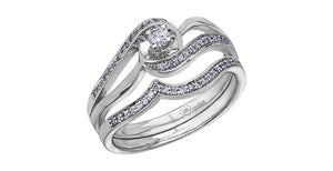 Engagement Ring 10 Karat White Gold