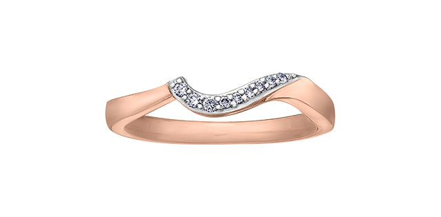 Engagement Ring 10 Karat Rose & White Gold  - Canadian Diamond