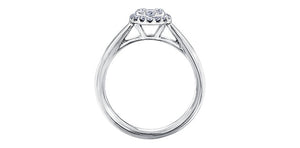 Ladies Estoria Diamond Ring 14 Karat White Gold