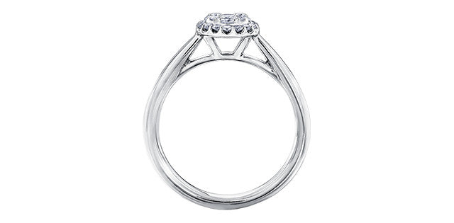 Ladies Estoria Diamond Ring 14 Karat White Gold