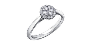 Ladies Estoria Diamond Ring 14 Karat White Gold