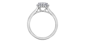 Ladies 14KT White Gold Diamond Estoria Engagement Ring 0.50CT TDW