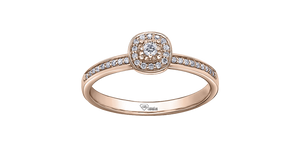 Ladies 10KT Gold Canadian Diamond Engagement Ring 1=0.035CAN 34=0.095CT