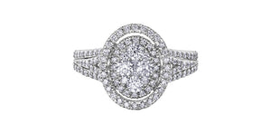 Ladies 14KT White Gold Diamond Estoria Engagement Ring (1.00TDW)