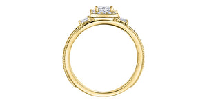 Engagement Ring 10 Karat Gold Canadian Diamond