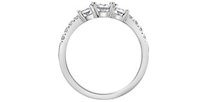 Ladies 10 Karat Gold Illuminaire Diamond Engagement Ring