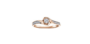 Engagement Ring 10 Karat Gold - Canadian Diamond