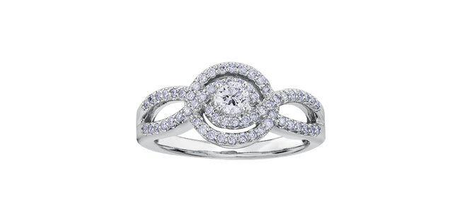 Engagement Ring 14 Karat Gold - Canadian Diamond