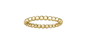 Ladies 10 Karat Gold Beaded Stackable Band