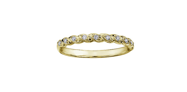 Stackable Ring 10KTY 10=0.08CT