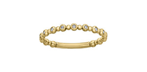 Ladies 10KTY ChiChi Stackable Ring 15=0.09CT