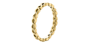 Ladies 10 Karat Yellow Gold Diamond (0.015TDW) Infinity Stackable Ring