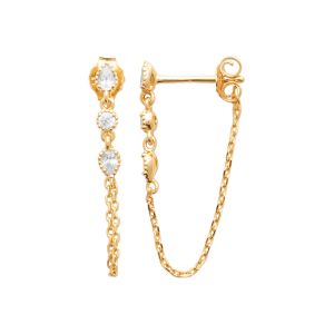 "Romance" 18k gold-plated earrings - 3 microns 27 mm RO20-4
