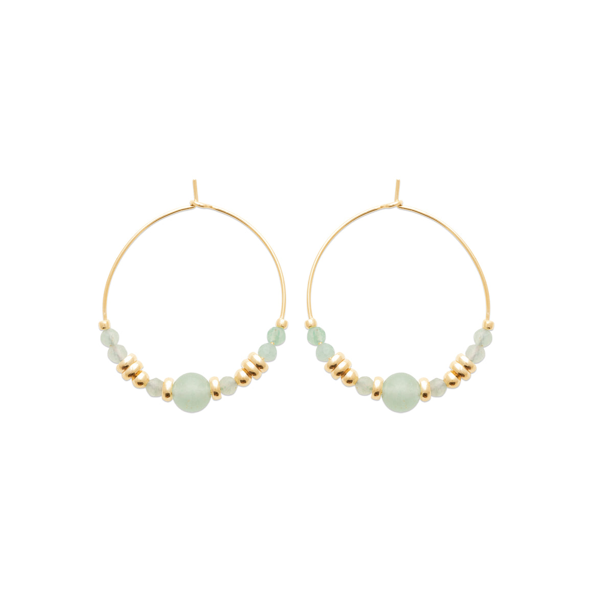 "Romance" 18k gold-plated earrings - 3 microns 30mm RO41-4