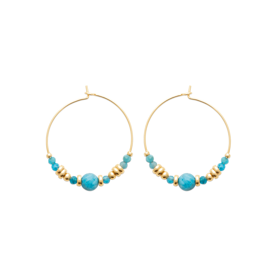 "Romance" 18k gold-plated earrings - 3 microns 30mm RO41-5