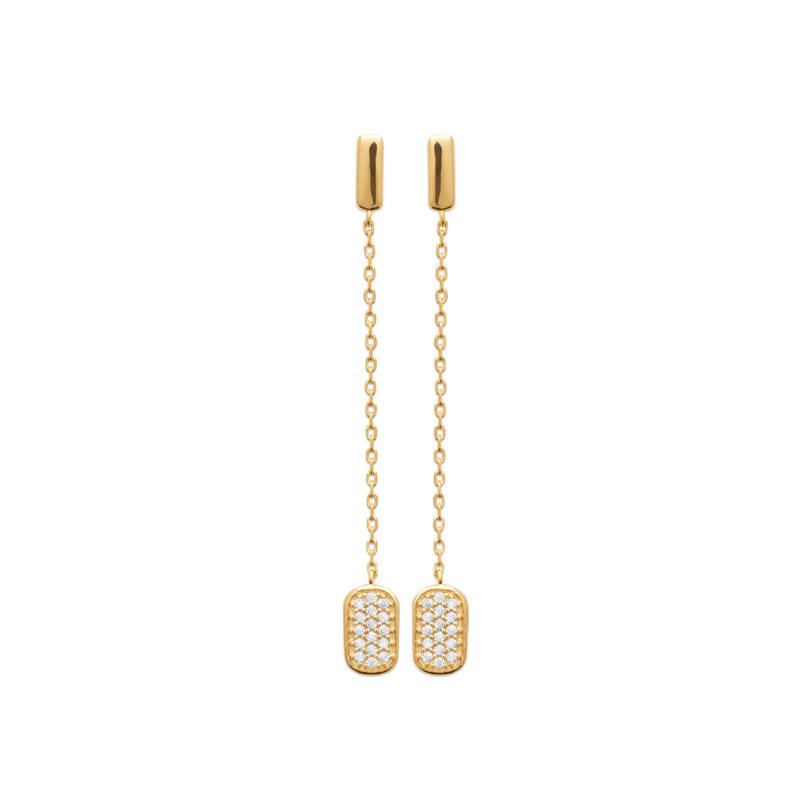 "Romance" 18k gold-plated earrings - 3 microns 45mm RO50-45