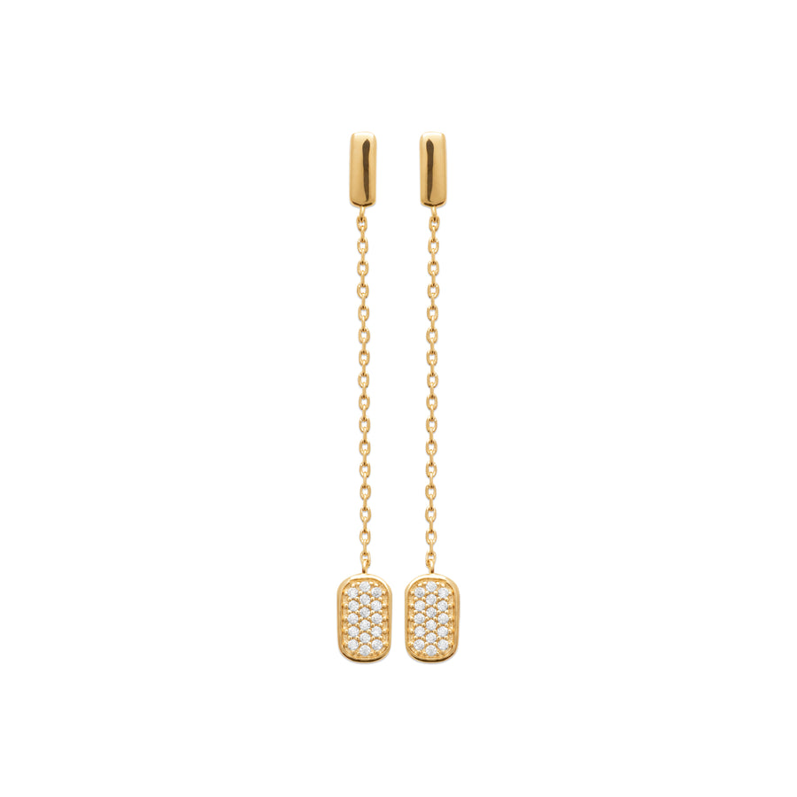 "Romance" 18k gold-plated earrings - 3 microns 45mm RO50-45