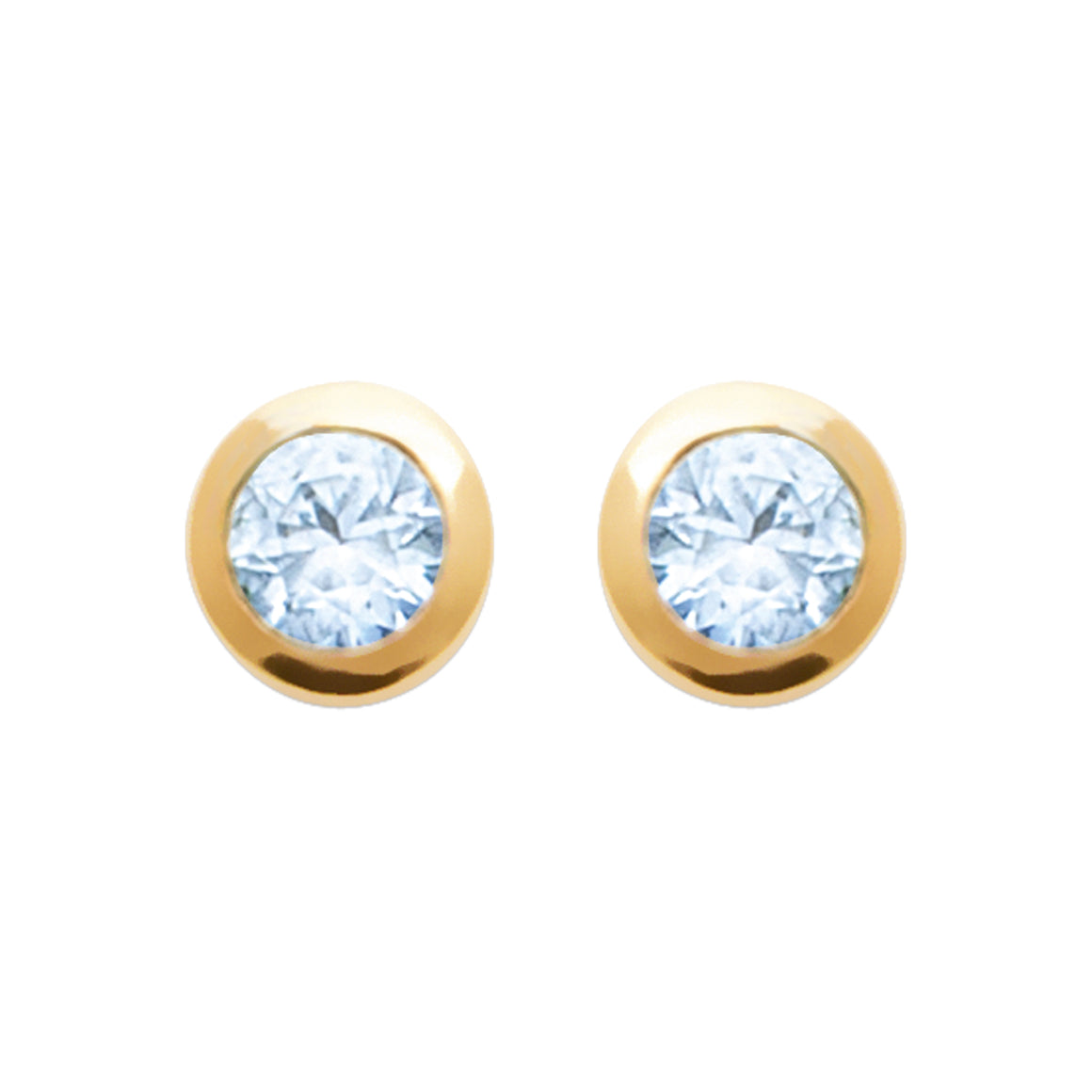 "Romance" 18k gold-plated earrings - 3 microns 3mm RO50-54