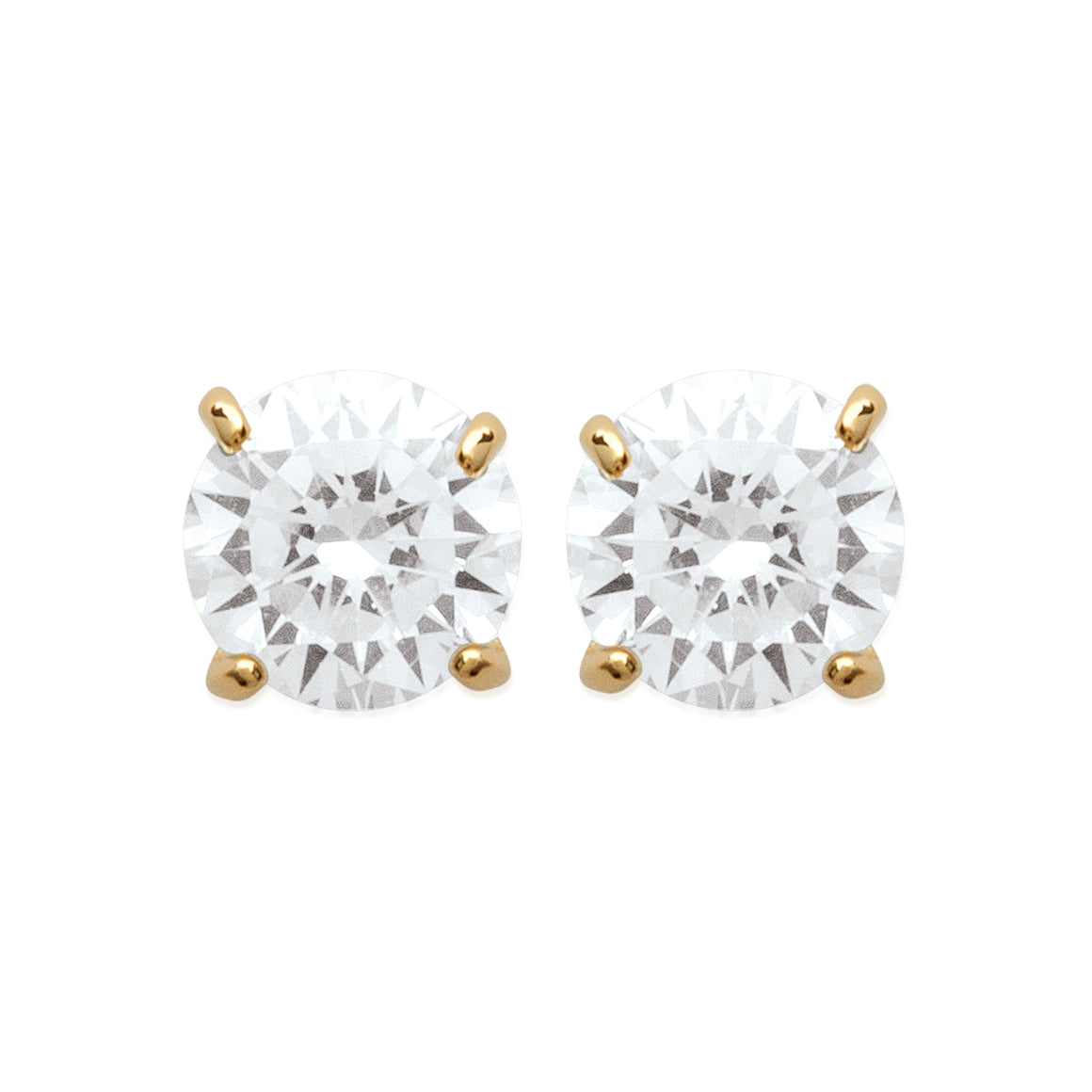 "Romance" 18k gold-plated earrings - 3 microns 4mm RO50-57