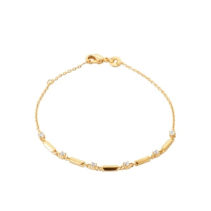 "Romance" 18k gold-plated bracelet - 3 microns 7,5" RO60-13