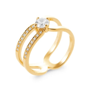 "Romance" 18k gold-plated ring - 3 microns RO70-23