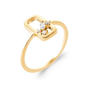 "Romance" 18k gold-plated ring - 3 microns RO70-2