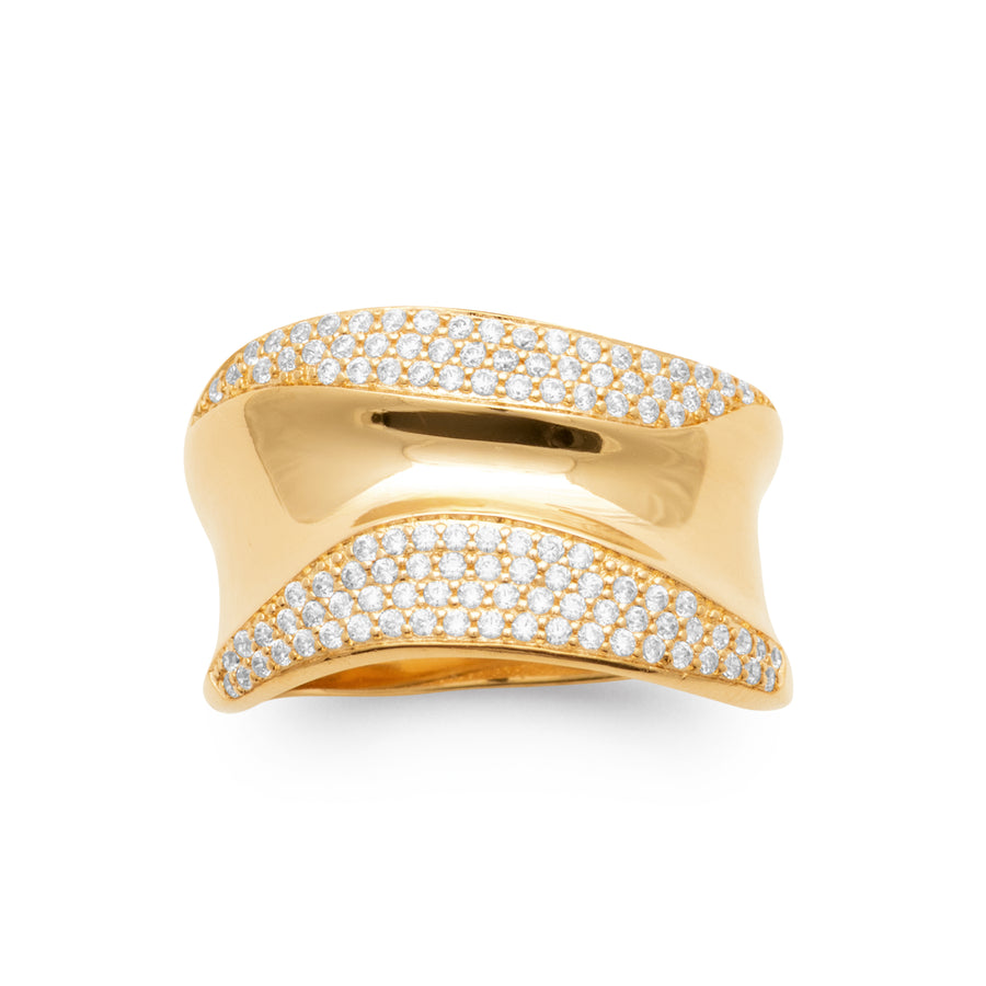 "Romance" 18k gold-plated ring - 3 microns RO70-64