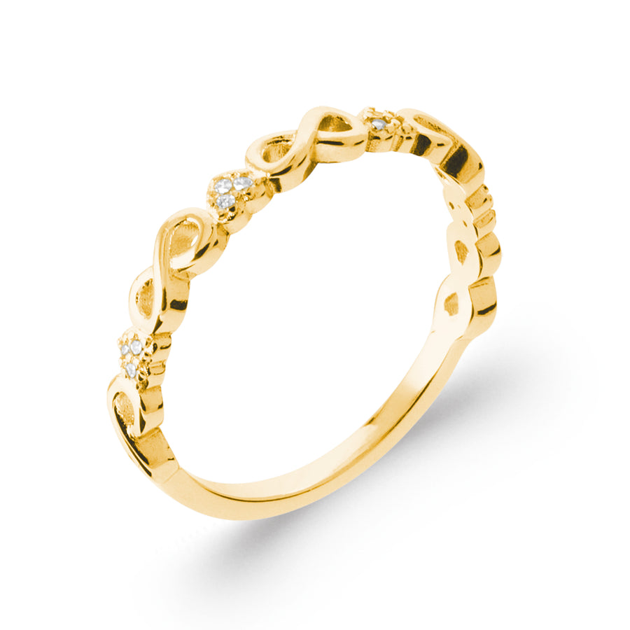 "Romance" 18k gold-plated ring - 3 microns RO70-66
