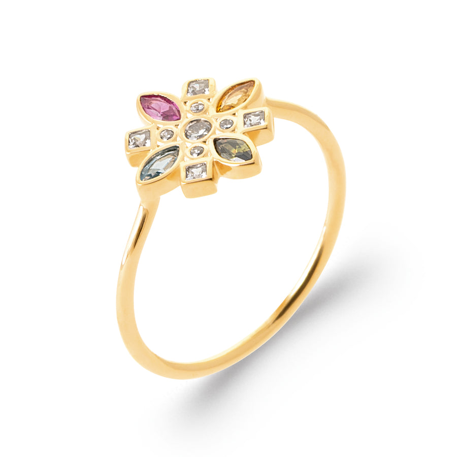 "Romance" 18k gold-plated ring - 3 microns RO70-67