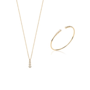 "Romance" 18k gold-plated Necklace - 3 microns 18" RO80-15