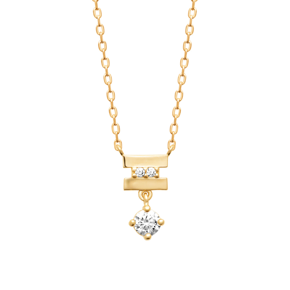 "Romance" 18k gold-plated Necklace - 3 microns 18" RO80-25