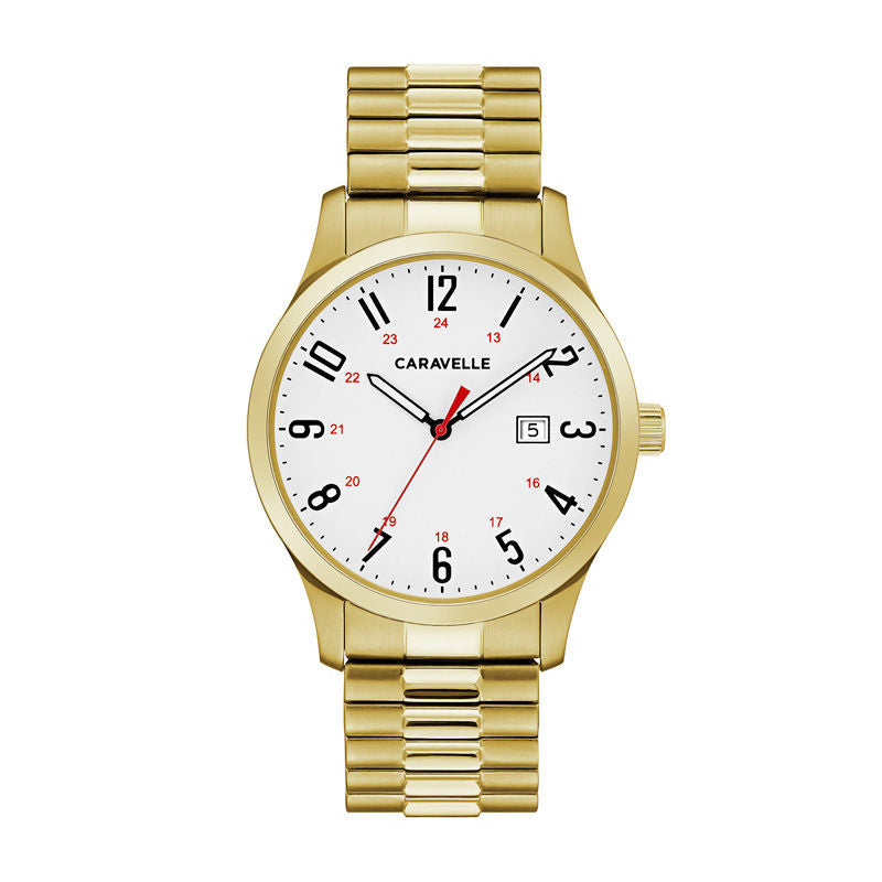 Bulova Mens Caravelle Traditional Duets Stainless Steel GP Expansion WR30