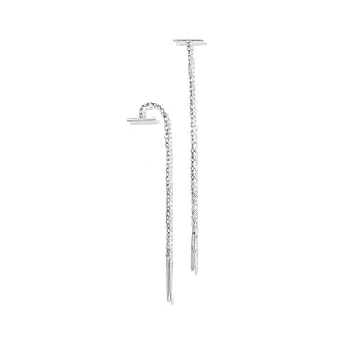 Earrings - Sterling Silver 925 Dainty Bar Threader