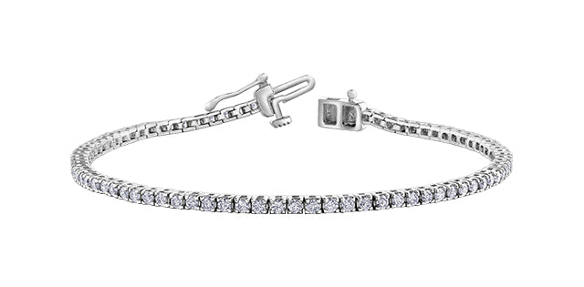 Ladies 10 Karat White Gold Diamond Bracelet (2.00TDW)