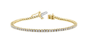 Ladies 10 Karat Yellow Gold Diamond Bracelet (2.00TDW)