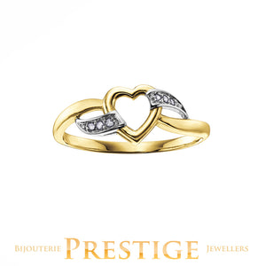 LADIES HEART RING 10KT GOLD