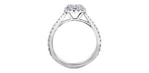 Ladies 14KT White Gold Diamond Estoria Engagement Ring (0.50TDW)