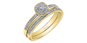 Ladies 10KT Yellow Gold Canadian Diamond Engagement Ring 1=0.035CAN 34=0.095CT
