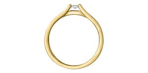 Ladies Engagement Ring 10KT Yellow & White  (0.10TDW)
