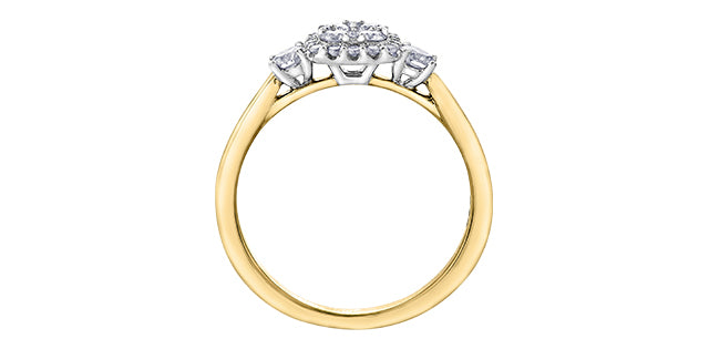 Ladies 14KT Yellow & White Gold Diamond Estoria Engagement Ring (0.50TDW)