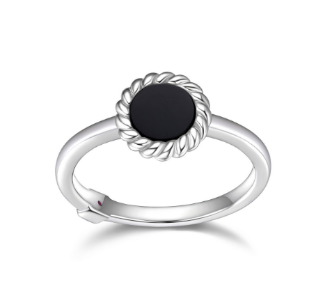 ELLE "NAUTICAL" RHODIUM PLATED RING