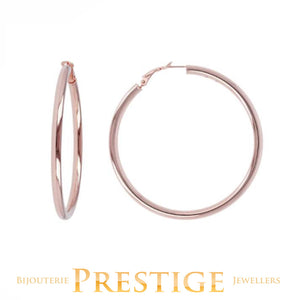 BRONZALLURE SHINY HOOP EARRINGS